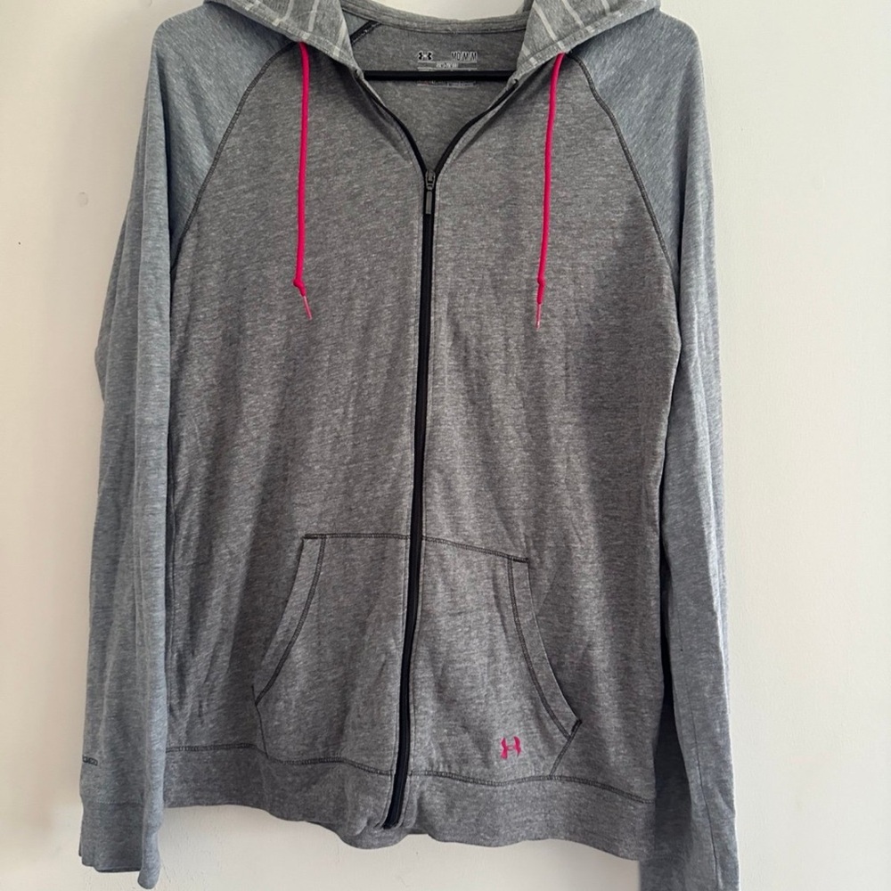 Gray Zip-Up Under Armour Hoodie